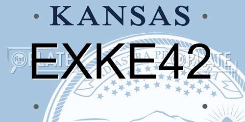EXKE42 Kansas License Plate