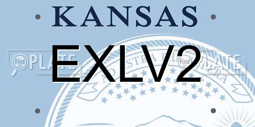EXLV2 Kansas License Plate