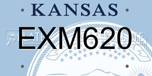 EXM620 Kansas License Plate