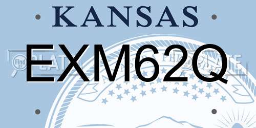 EXM62Q Kansas License Plate