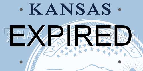 EXPIRED Kansas License Plate