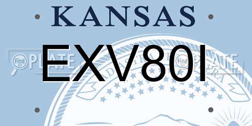 EXV80I Kansas License Plate