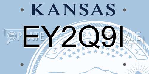 EY2Q9I Kansas License Plate