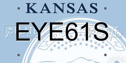 EYE61S Kansas License Plate