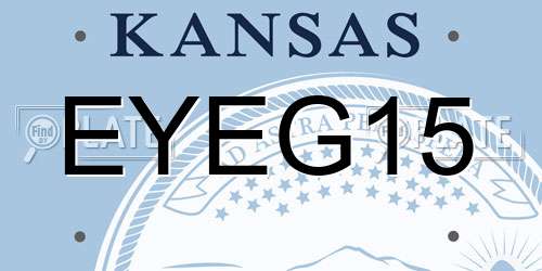 EYEG15 Kansas License Plate