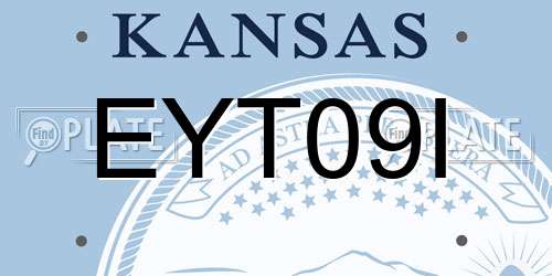 EYT09I Kansas License Plate