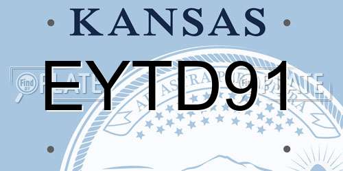 EYTD91 Kansas License Plate