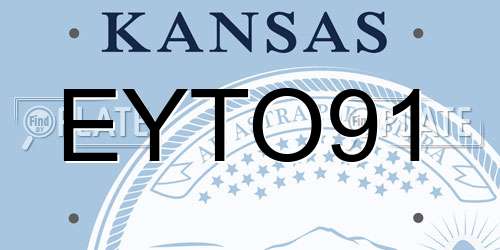 EYTO91 Kansas License Plate