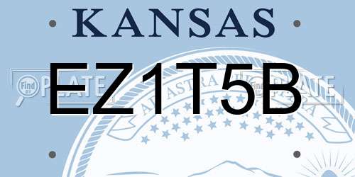 EZ1T5B Kansas License Plate