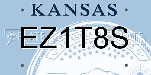 EZ1T8S Kansas License Plate