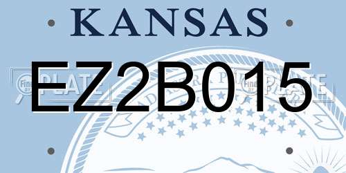 EZ2B015 Kansas License Plate
