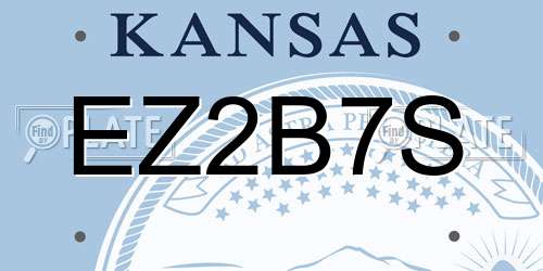 EZ2B7S Kansas License Plate