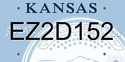 EZ2D152 Kansas License Plate