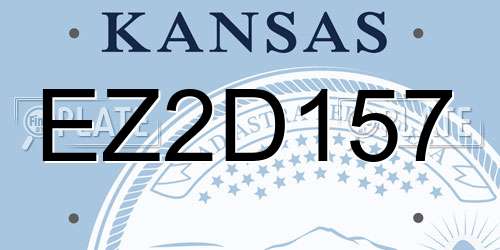 EZ2D157 Kansas License Plate
