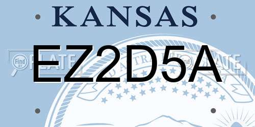 EZ2D5A Kansas License Plate