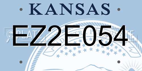 EZ2E054 Kansas License Plate