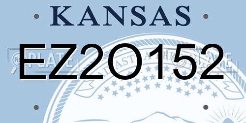 EZ2O152 Kansas License Plate