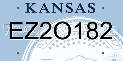 EZ2O182 Kansas License Plate