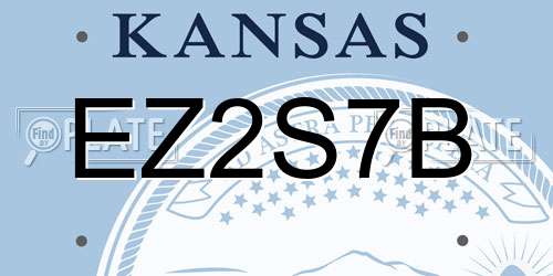 EZ2S7B Kansas License Plate