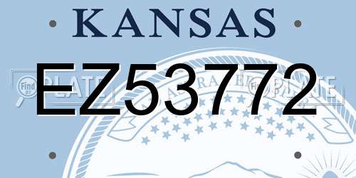 EZ53772 Kansas License Plate