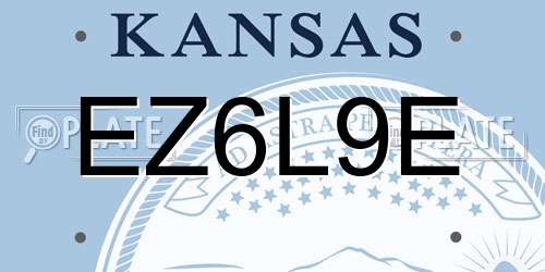 EZ6L9E Kansas License Plate