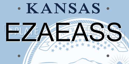 EZAEASS Kansas License Plate