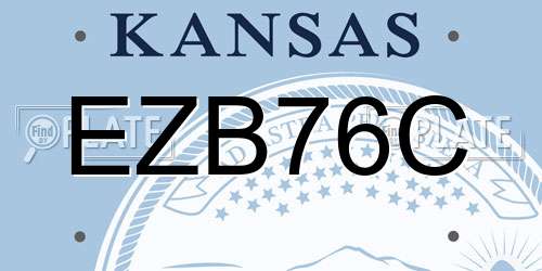 EZB76C Kansas License Plate