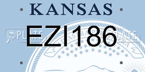 EZI186 Kansas License Plate