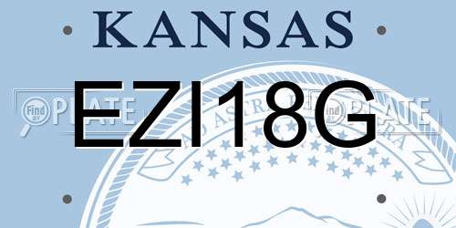 EZI18G Kansas License Plate