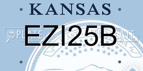 EZI25B Kansas License Plate