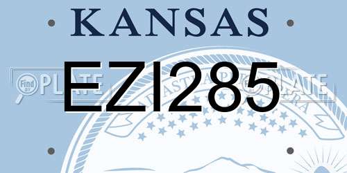 EZI285 Kansas License Plate