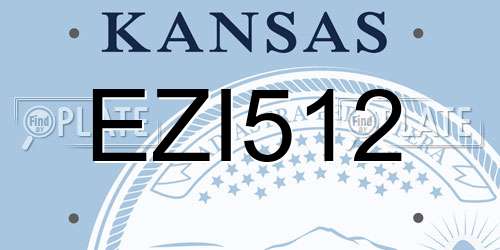 EZI512 Kansas License Plate