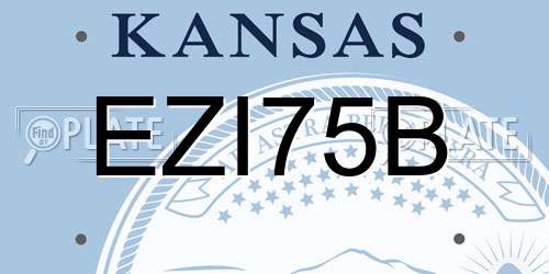 EZI75B Kansas License Plate