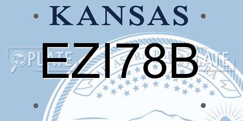 EZI78B Kansas License Plate