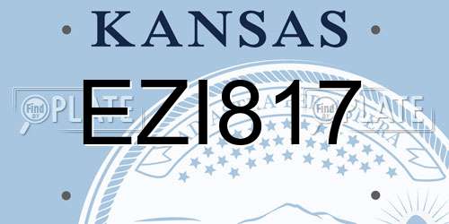 EZI817 Kansas License Plate