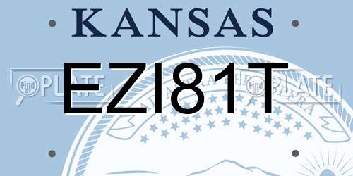 EZI81T Kansas License Plate