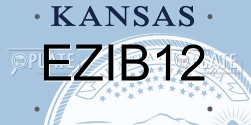 EZIB12 Kansas License Plate