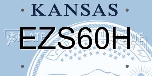 EZS60H Kansas License Plate