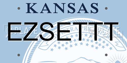 EZSETTT Kansas License Plate