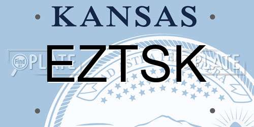 EZTSK Kansas License Plate
