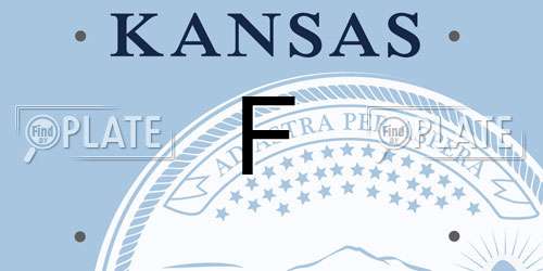F Kansas License Plate