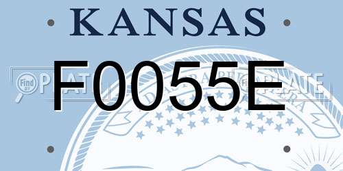 F0055E Kansas License Plate