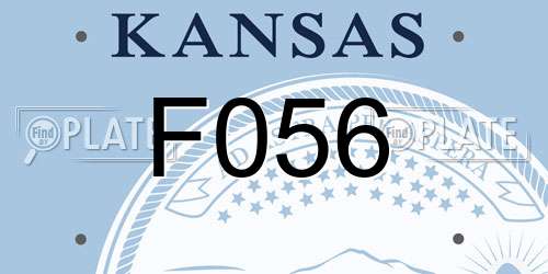 F056 Kansas License Plate