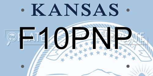 F10PNP Kansas License Plate