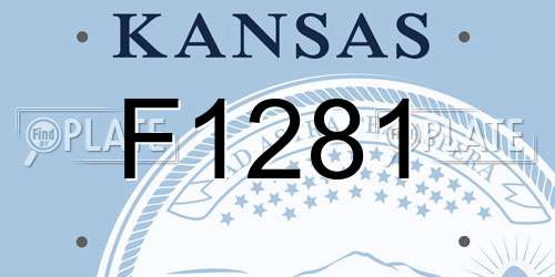 F1281 Kansas License Plate