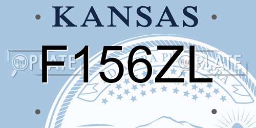 F156ZL Kansas License Plate