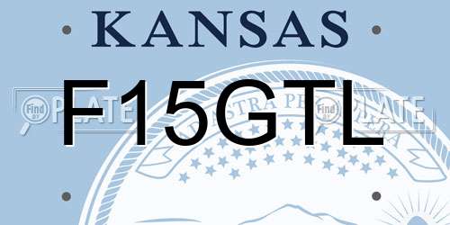 F15GTL Kansas License Plate