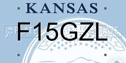 F15GZL Kansas License Plate