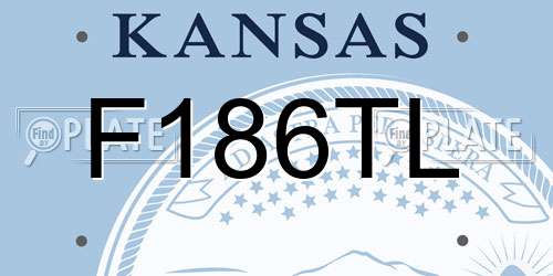 F186TL Kansas License Plate