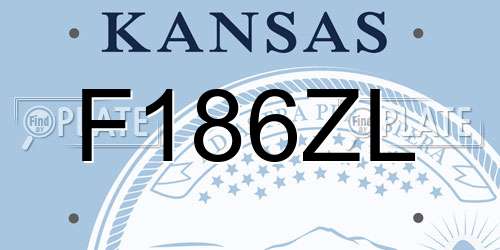 F186ZL Kansas License Plate